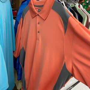Grand Slam Orange Polo with Gray Accents